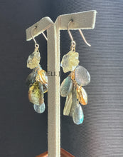 Load image into Gallery viewer, Golden Rutile Stars, Watermelon Tourmaline, Labradorite, Citrine 14KGF Earrings