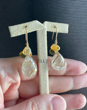 Load image into Gallery viewer, Golden Rutile &amp; Ethiopian Opal 14KGF Earrings