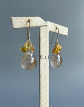 Load image into Gallery viewer, Golden Rutile &amp; Ethiopian Opal 14KGF Earrings