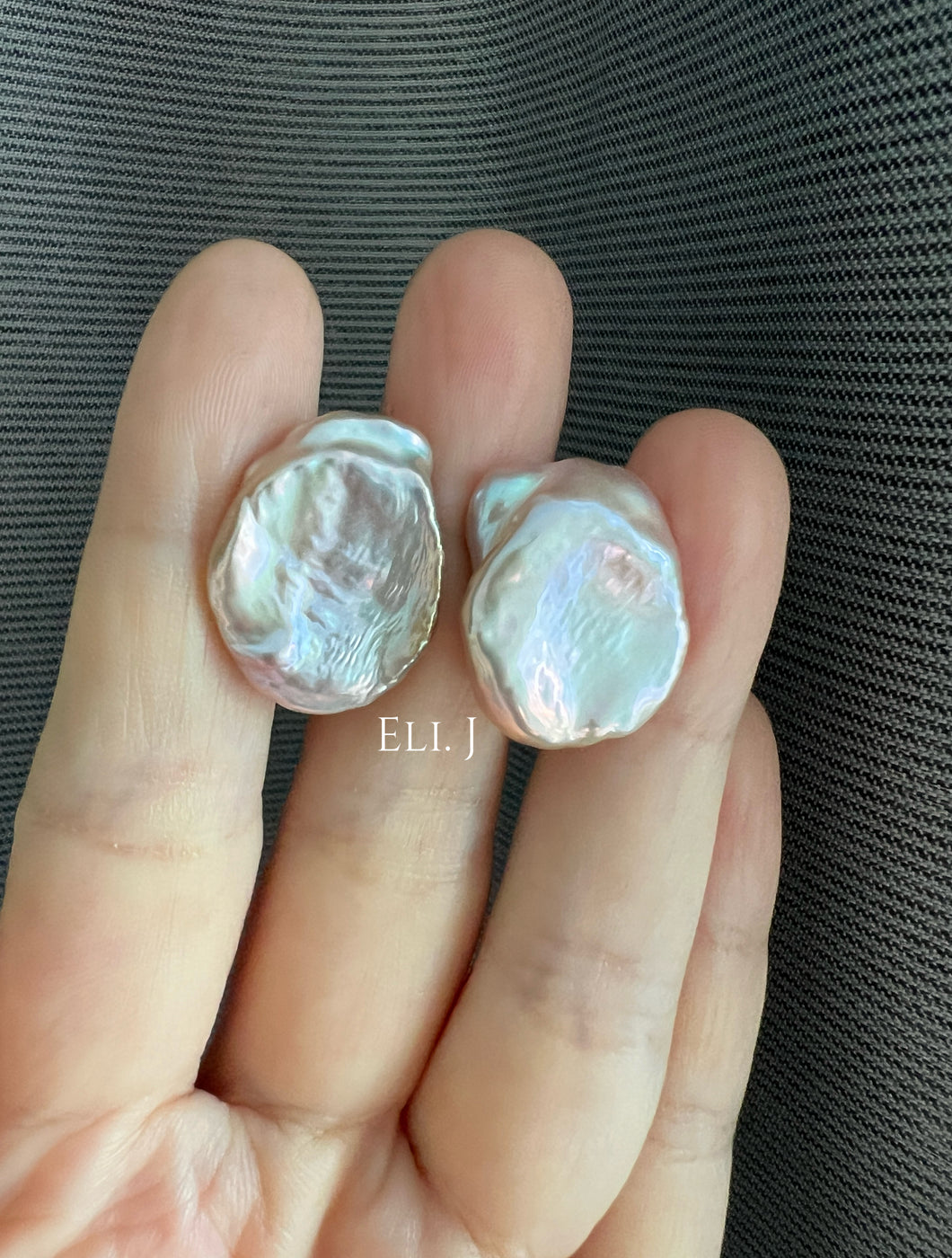 [VERY RARE] XL Keshi Pearl (Natural Pink Color) Earring Studs