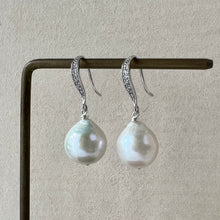 Load image into Gallery viewer, Ivory Pearls CZ Hooks 925 Silver