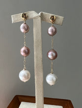 Load image into Gallery viewer, Pearl Layers Pink &amp; Ivory 14kGF Earrings