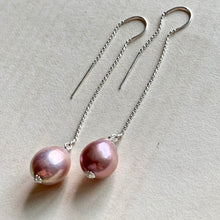 Load image into Gallery viewer, Pink Edison Pearls on 925 silver Threaders