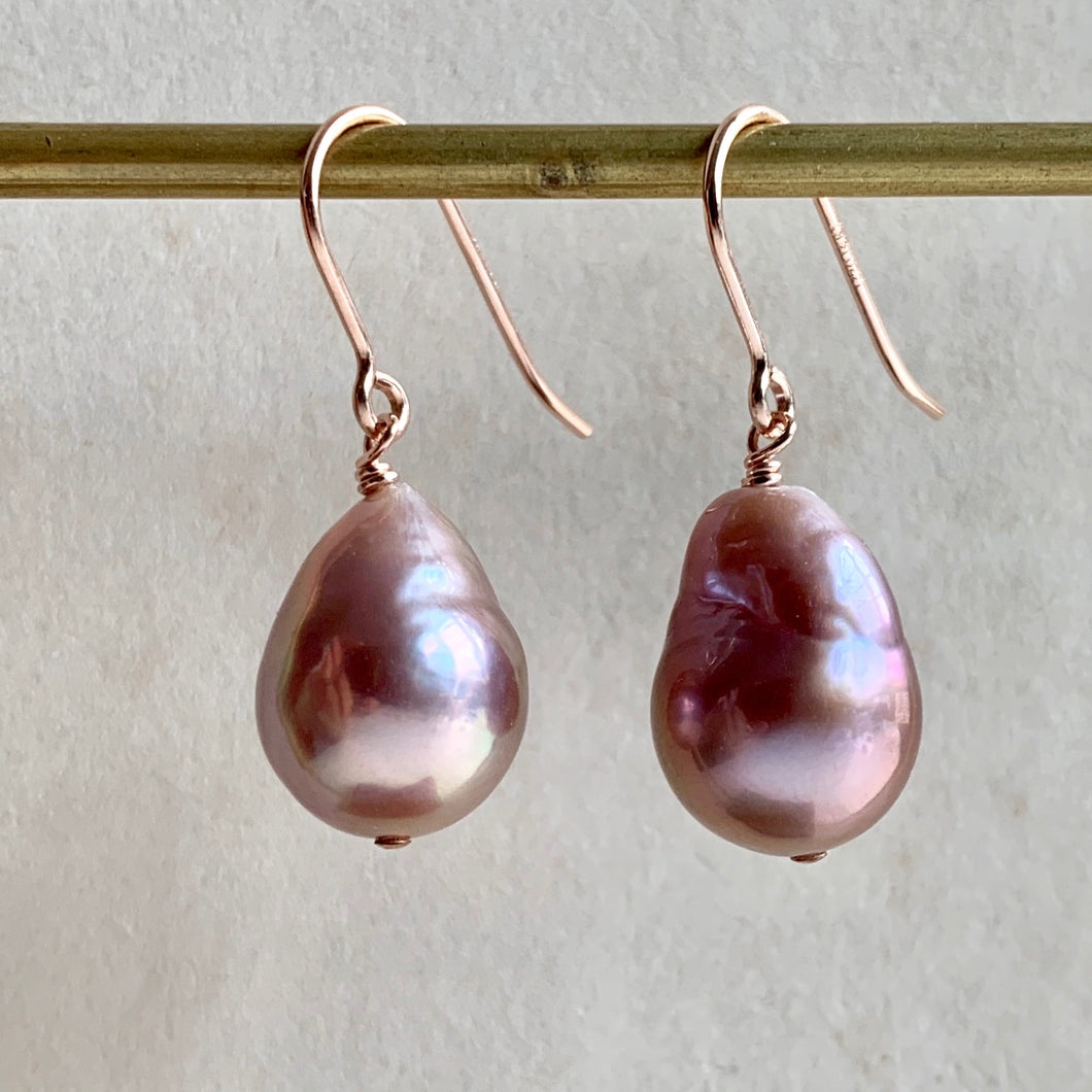 Lavender- Pink Edison Pearls on 14k Gold Filled