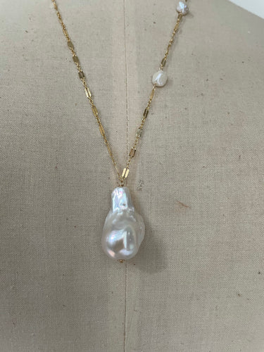 Ivory Baroque Pearl, Keshi Pearls on 14kGF Necklace