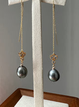 Load image into Gallery viewer, Tahitian Pearls, Bee Charm 14kGF Threaders