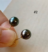 Load image into Gallery viewer, AA Tahitian Pearl Studs 14kGF: #1-3
