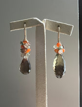 Load image into Gallery viewer, Mismatched Bi Lemon Topaz, Smoky Quartz, Gemstones 14kGF Earrings