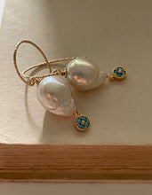 Load image into Gallery viewer, Ivory Pearls &amp; Turquise Drops